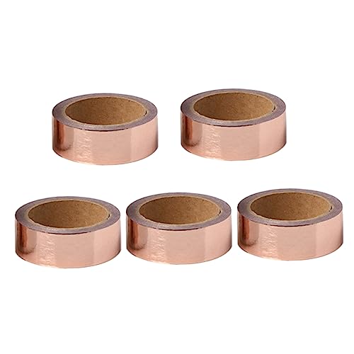 Angoily 5 Stück Teiliges Dekorative Klebebänder Roségold Diy Masking Tape für Scrapbooking Kalender und Projekte für Zuhause und Bastelbedarf von Angoily