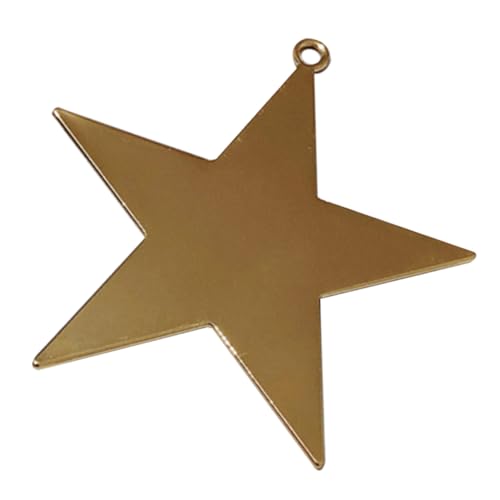 Angoily 5 Stück Teiliges Diy Legierung Fünfzackiger Stern Ohrring Zubehör Pentagram Schmuck Bastelset für Anhänger Ohrringe und Armbänder Gold von Angoily