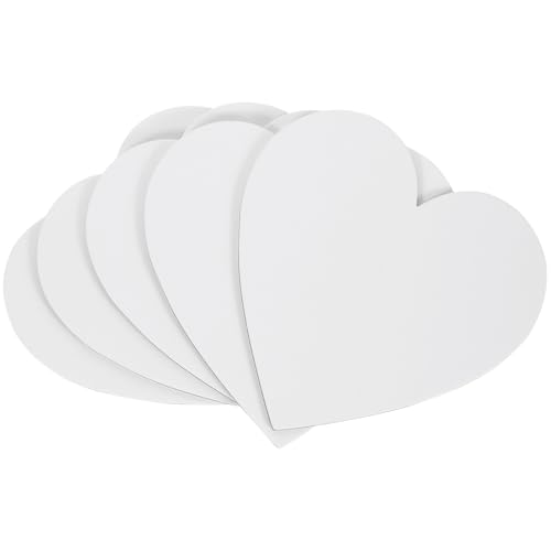 Angoily 5 Stück Teiliges Herzförmiges Baumwoll malbrett Dickes Zeichenbrett Für Öl Und Temperafarben Tragbares DIY Kunst panel Für Hobbykünstler Und Studenten von Angoily