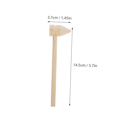 Angoily 5 Stück Teiliges Holzhammer Montessori Motorikförderung Sicherer Holzhammer mit Glatten Kanten Vielseitig für Bauklötze Archäologie Rollenspiele und Traditionelle Zhua Zhou von Angoily