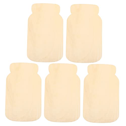 Angoily 5 Stück Teiliges Holzscheiben Jar Form Unbehandelte Holzstücke für Diy Bastelarbeiten Langlebiges Holzmaterial Kreative Holzplättchen für Partydekoration und Handwerk Angoily 5 Stück Teiliges Holzscheiben Jar Form Unbehandelte Holzstücke für Diy Bastelarbeiten Langlebiges Holzmaterial Kreative Holzplättchen für Partydekoration und Handwerk von Angoily