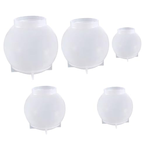 Angoily 5 Stück Teiliges Kugel Silikonformen DIY Gießformen aus Sicherem Langlebigem Material für Harz Seifen Kerzen und Kreative Heimdekorationen Angoily 5 Stück Teiliges Kugel Silikonformen DIY Gießformen aus Sicherem Langlebigem Material für Harz Seifen Kerzen und Kreative Heimdekorationen von Angoily