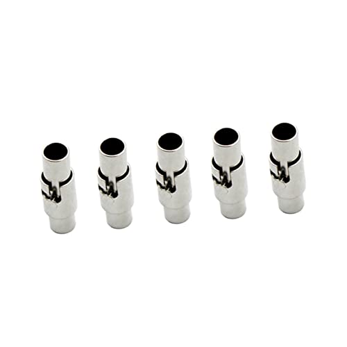 Angoily 5 Stück Teiliges Lederband Enden mit Magnetischem Verschluss Innendurchmesser Einfach zu Öffnen und Schließen für Armband und Halsketten DIY Projekte von Angoily