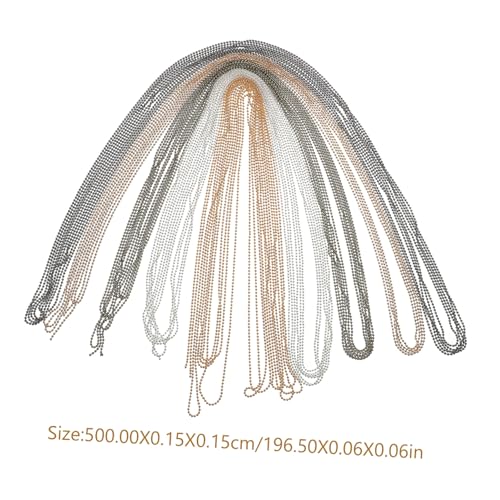 Angoily 5 Stück Teiliges Metall Kugelkette Lang in Silber Gold Schwarz Gold Leichte Langlebige Perlenketten für Schmuck DIY Kettenverlängerung Dekorative Halsketten für Party und Kostüm Angoily 5 Stück Teiliges Metall Kugelkette Lang in Silber Gold Schwarz Gold Leichte Langlebige Perlenketten für Schmuck DIY Kettenverlängerung Dekorative Halsketten für Party und Kostüm von Angoily
