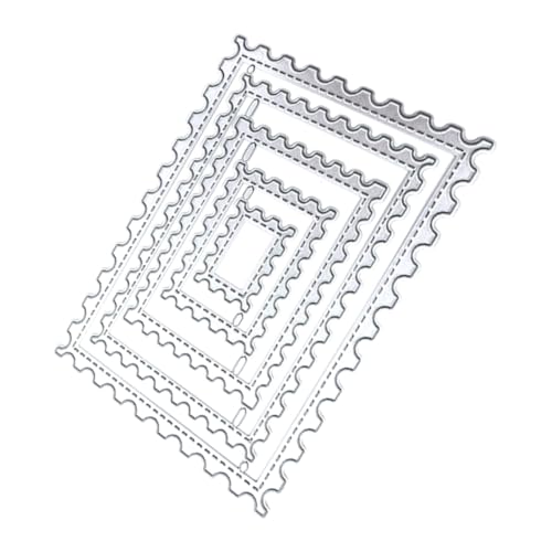 Angoily 5 Stück Teiliges Metall Stanzformen Rechteckiger Rahmen Präzise Schneidvorlagen aus Robustem Karbonstahl für Kartenherstellung Scrapbooking Album Papier DIY Basteln Angoily 5 Stück Teiliges Metall Stanzformen Rechteckiger Rahmen Präzise Schneidvorlagen aus Robustem Karbonstahl für Kartenherstellung Scrapbooking Album Papier DIY Basteln von Angoily