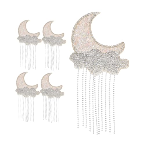 Angoily 5 Stück Teiliges Mond Wolken Applikationen mit Quaste Selbstklebende Strass Patches Glitzernde Aufnäher für Schuhe Kleidung Hosen für DIY Taschen und Dekoration Angoily 5 Stück Teiliges Mond Wolken Applikationen mit Quaste Selbstklebende Strass Patches Glitzernde Aufnäher für Schuhe Kleidung Hosen für DIY Taschen und Dekoration von Angoily