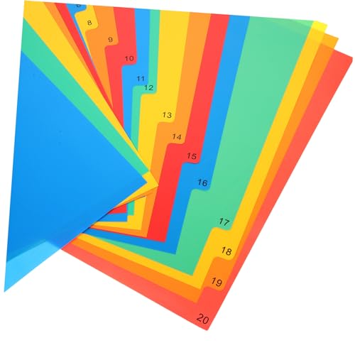 Angoily 5 Stück Teiliges Ordner Trennblätter aus Hochwertigem Material Farbige Register für Bürobedarf und Aktenordner Vielseitig Einsetzbar für Journale und Notizbücher Angoily 5 Stück Teiliges Ordner Trennblätter aus Hochwertigem Material Farbige Register für Bürobedarf und Aktenordner Vielseitig Einsetzbar für Journale und Notizbücher von Angoily