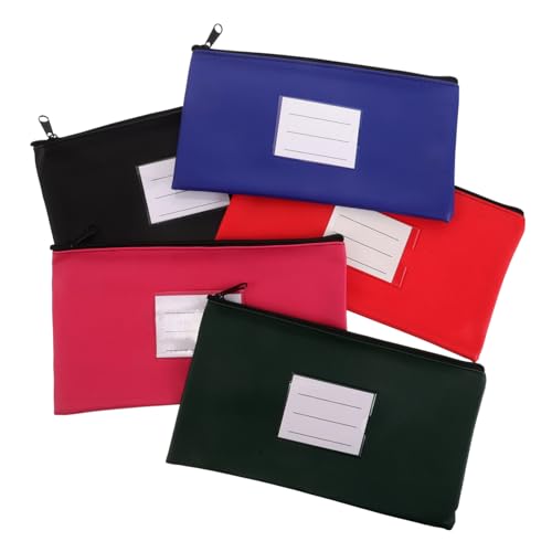 Angoily 5 Stück Teiliges PU Leder Banktaschen mit Reißverschluss Beschriftbar Multifunktional für Quittungen Karten Dokumente und Schreibwaren Tragbar für Büro Zuhause und Reisen Angoily 5 Stück Teiliges PU Leder Banktaschen mit Reißverschluss Beschriftbar Multifunktional für Quittungen Karten Dokumente und Schreibwaren Tragbar für Büro Zuhause und Reisen von Angoily