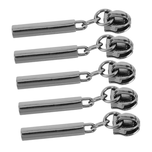 Angoily 5 Stück Teiliges Reißverschluss Zipper aus Langlebiger Zinklegierung Abnehmbare Zipper Pulls für Jacken Taschen und Rucksäcke Robust und Stilvoll in Schwarz Ersatzteile für Koffer von Angoily
