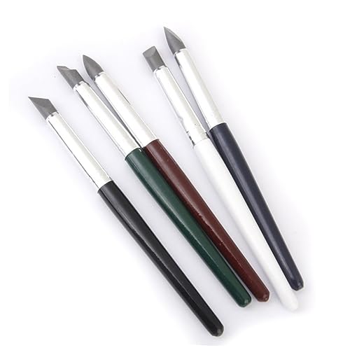 Angoily 5 Stück Teiliges Set Flexibles Modellierwerkzeug für Silikon und Holzmaterialien zum Formen Schnitzen und Basteln von Skulpturen von Angoily