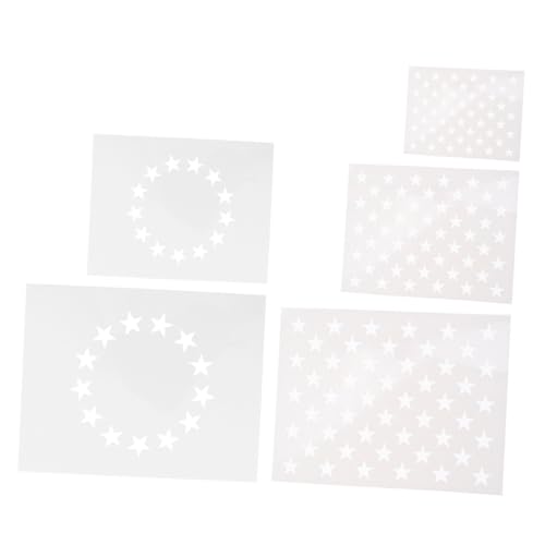 Angoily 5 Stück Teiliges Sternschablonen Hochwertigem Material Wiederverwendbar für Airbrush Malerei DIY Dekosterne Holz Papier Stoff für Independence Day Kreative Bastelprojekte Angoily 5 Stück Teiliges Sternschablonen Hochwertigem Material Wiederverwendbar für Airbrush Malerei DIY Dekosterne Holz Papier Stoff für Independence Day Kreative Bastelprojekte von Angoily