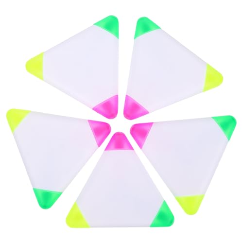 Angoily 5 Stück Teiliges Textmarker Dreifarbige Fluoreszierende Marker Stifte Ergonomische Dreiecksform Schnelltrocknend für Schüler und Bürogebrauch Leichte Tragbare Lernhilfen Angoily 5 Stück Teiliges Textmarker Dreifarbige Fluoreszierende Marker Stifte Ergonomische Dreiecksform Schnelltrocknend für Schüler und Bürogebrauch Leichte Tragbare Lernhilfen von Angoily