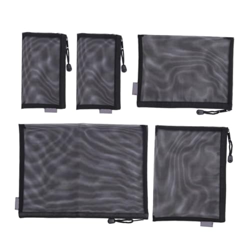 Angoily 5 Stück Teiliges Transparente Schwarze Netz dokumententaschen mit Reißverschluss Wiederverwendbar Robust Atmungsaktiv Portable Aufbewahrungstaschen für Büro und Schule Angoily 5 Stück Teiliges Transparente Schwarze Netz dokumententaschen mit Reißverschluss Wiederverwendbar Robust Atmungsaktiv Portable Aufbewahrungstaschen für Büro und Schule von Angoily
