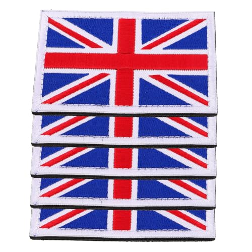 Angoily 5 Stück Teiliges Uk Flaggen Aufnäher Handgestickt mit Haken Schlaufenverschluss Strapazierfähige Stoffapplikationen für Kleidung Hüte Rucksäcke Diy-nähprojekte Langlebig und Angoily 5 Stück Teiliges Uk Flaggen Aufnäher Handgestickt mit Haken Schlaufenverschluss Strapazierfähige Stoffapplikationen für Kleidung Hüte Rucksäcke Diy-nähprojekte Langlebig und von Angoily