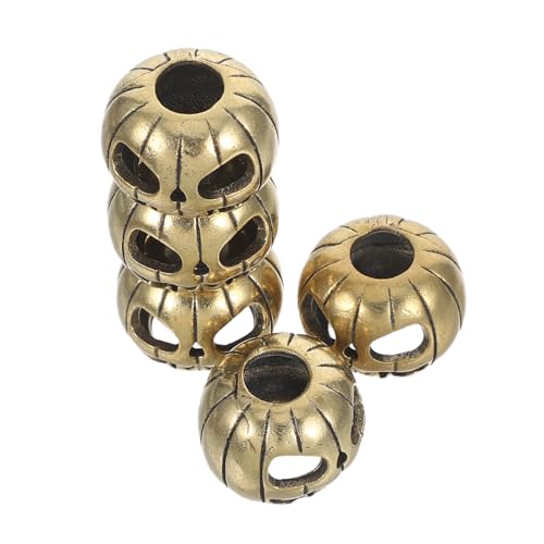 Angoily 5 Stück Teiliges Vintage Halloween Anhänger aus Robustem Messing mit Kürbis Totenschädel-motiv Handgefertigte DIY Schmuckanhänger für Schlüsselanhänger Armbänder und Bastelzubehör von Angoily