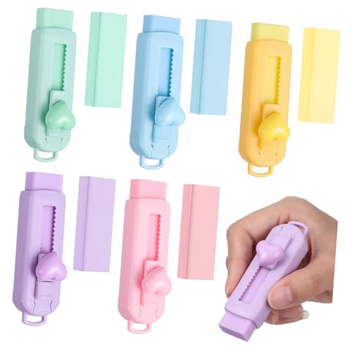 Angoily 5 Stück Teleskoper Eraser Klassenzimmer Süße Schulsachen Einziehbare Radiergummis Schreibwaren Mini Süßer Schultiergummi Klicken Studenten Mit Klein Gleiten Plastik Angoily 5 Stück Teleskoper Eraser Klassenzimmer Süße Schulsachen Einziehbare Radiergummis Schreibwaren Mini Süßer Schultiergummi Klicken Studenten Mit Klein Gleiten Plastik von Angoily