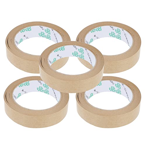 Angoily 5 Stück Umweltfreundliches Kauflügelband Papier Verpackungs Band Schwer Braunes Klebeband Uv Klebrig Klebeband Zum Einwickeln Wasserdichte Kraftbänder Kistenband von Angoily