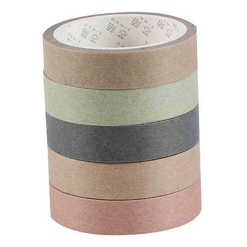 Angoily 5 Stück Washi Tape Bunte Dekorative Klebebänder Papier für Fotoalben Journals und Wandkunst DIY Klebeband Stil von Angoily