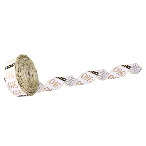 Angoily 5 Stück Weißes Weihnachtsgeschenkband Hochwertiges DIY Schleifenband für Geschenkverpackung Langlebig Farbecht Vielseitig für Weihnachtsbaum und Heimdekoration von Angoily