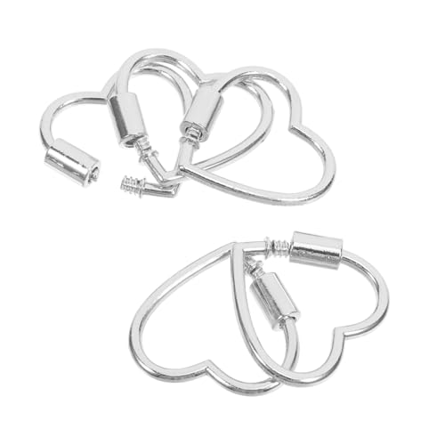 Angoily 5 Stück Zubehöranschluss schmuck Herzförmige geteilte Schlüsselanhänger Karabiner für Schlüssel süß Herz Schlüsselanhänger Armbandverschluss Kettenverkürzer Zinklegierung Silber Angoily 5 Stück Zubehöranschluss schmuck Herzförmige geteilte Schlüsselanhänger Karabiner für Schlüssel süß Herz Schlüsselanhänger Armbandverschluss Kettenverkürzer Zinklegierung Silber von Angoily