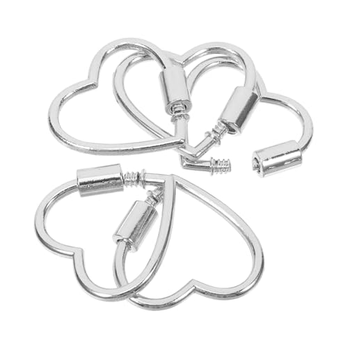 Angoily 5 Stück Zubehöranschluss schmuck süßer Karabinerhaken Herz-Schlüsselring-Verschluss Halskettenclip Halskette Anhänger Verschluss Karabiner Halskette Zinklegierung Silber Angoily 5 Stück Zubehöranschluss schmuck süßer Karabinerhaken Herz-Schlüsselring-Verschluss Halskettenclip Halskette Anhänger Verschluss Karabiner Halskette Zinklegierung Silber von Angoily