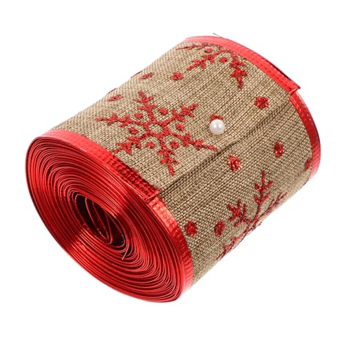 Angoily 5 Weihnachtsbänder Satinband Blaues Sackleinenband Für Weihnachtsbaumbänder Rotes Weihnachtsband Themen Geschenkband Ausgefallene Weihnachtsbaumbänder Girlandendekorationen von Angoily