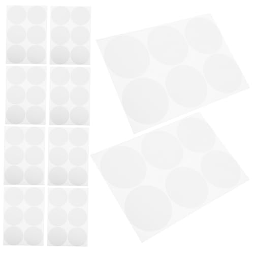 Angoily 50 Blatt Abziehbare Beschreibbare Runde Klebepunkte aus Kupferdruckpapier Wasserfeste Wiederablösbare Etiketten für Gefrierschrank Vielseitig für Büro Haushalt Umzugskartons und von Angoily