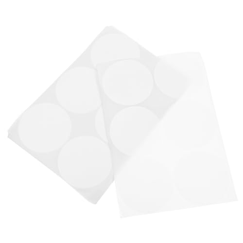 Angoily 50 Blatt Weiße Runde Beschreibbare Klebepunkte aus Kupferdruckpapier Abziehbare Etiketten mit Starkem Halt für Lebensmittelbehälter Umzugskartons Planer Büro und Scrapbooking von Angoily