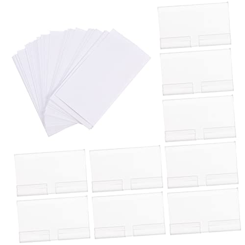 Angoily 50 Sätze Transparent Draht Etikettenhalter mit Weißen Einlegern Einfache Anbringung Bruchsicher Vielseitig für Regale Lagerboxen Supermärkte zur Übersichtlichen Preisauszeichnung Angoily 50 Sätze Transparent Draht Etikettenhalter mit Weißen Einlegern Einfache Anbringung Bruchsicher Vielseitig für Regale Lagerboxen Supermärkte zur Übersichtlichen Preisauszeichnung von Angoily