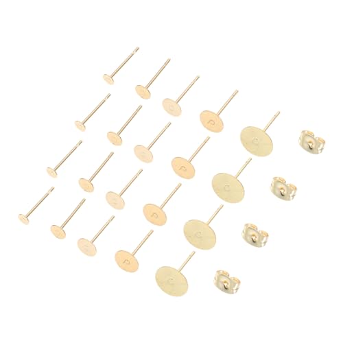 Angoily 50 Satz Flache Runde Ohrstecker mit Ohrstecker Rückseiten Schmuckzubehör für Diy Schmuckherstellung Angoily 50 Satz Flache Runde Ohrstecker mit Ohrstecker Rückseiten Schmuckzubehör für Diy Schmuckherstellung von Angoily