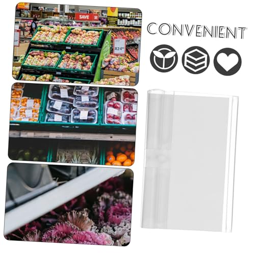 Angoily 50 Satz Transparente Etikettenhalter für Drahtregale mit Doppelseitiger Clipsicherung Kunststoff Preisschildhalter für Supermarkt Lagerbehälter Vielseitig Verwendbar Stabil und Angoily 50 Satz Transparente Etikettenhalter für Drahtregale mit Doppelseitiger Clipsicherung Kunststoff Preisschildhalter für Supermarkt Lagerbehälter Vielseitig Verwendbar Stabil und von Angoily