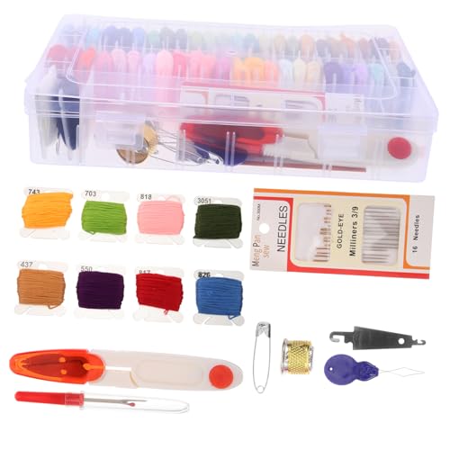 Angoily 50 Stickanzüge Für Erwachsene Und Anfänger Alle Nähgarne Stickgarn Set Stickset Produktherstellung Fäden Sticksets Für Anfänger Nähfarben Aus Holz von Angoily