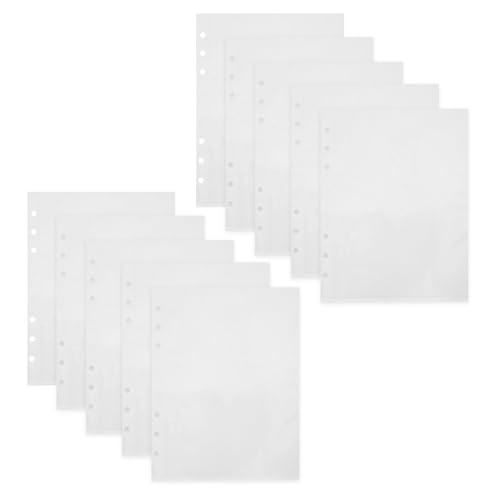 Angoily 50 Stück Aufbewahrungstasche für Fotoalben Einfügen Einsätze Veranstalter Fotos Nachfüllung Ärmel Ordnertaschen im A5-Format Einstecktaschen für Ordner im A5-Format pp Transparent von Angoily