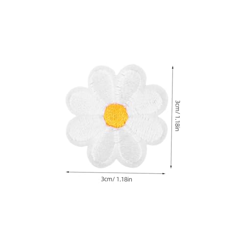 Angoily 50 Stück Bestickte Blumen Aufnäher zum Aufnähen Weiche Blumenapplikationen für Jeans Jacken Hüte Vielseitige DIY Stoffpatches für Kleidung und Accessoires von Angoily