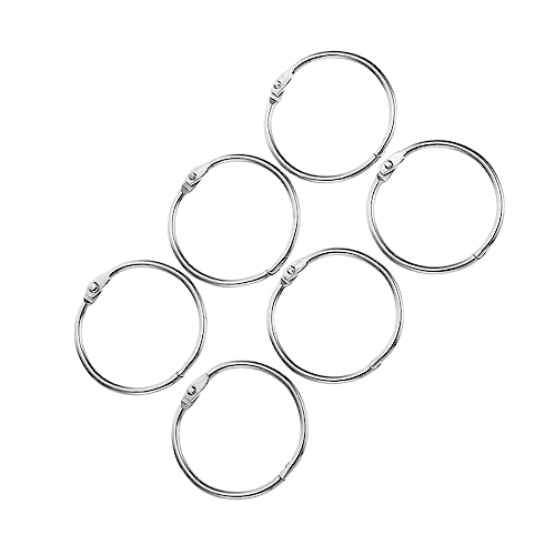 Angoily 50 Stück Binder Ringe aus Praktische Buchbinderinge für Büro Schule und Zuhause für Loseblattverbinder und Schlüsselanhänger Robust und Langlebig von Angoily