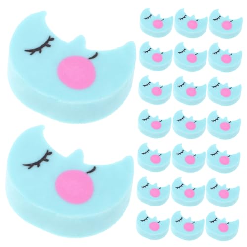 Angoily 50 Stück Blauer Mondrotler Radiergummi Radiergummis Täglich Kawaii Radiergummis Mini-radiergummis Für Den Haushalt Student Accessoire Radiergummi Zum Lernen Kawaii Eraser Tpr Blau von Angoily