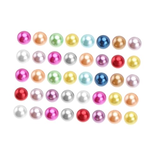 Angoily 50 Stück Bunte Abs Kunststoffperlen ohne Farbenfrohe DIY Handarbeitsperlen für Schmuckherstellung Stilvolle Dekorative Bastelmaterialien für Kreative Ornamentgestaltung von Angoily