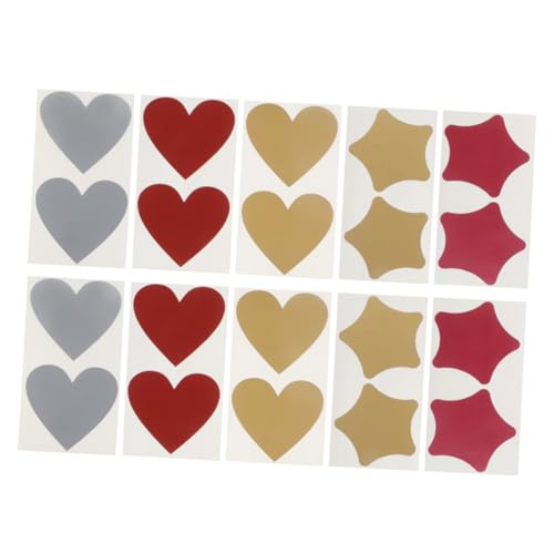 Angoily 50 Stück DIY Scratch off Sticker Bunte Kratzaufkleber mit Herz Sternmotiv Zum Basteln Postkarten Party Hochzeit Shower Fundraising Kreative Überraschungselemente Angoily 50 Stück DIY Scratch off Sticker Bunte Kratzaufkleber mit Herz Sternmotiv Zum Basteln Postkarten Party Hochzeit Shower Fundraising Kreative Überraschungselemente von Angoily