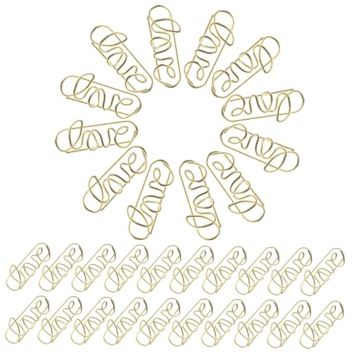 Angoily 50 Stück Dekorative Büroklammern Vielseitige Kleine Papierclips für DIY Dokumente Fotos und Notizen Hohe Haltbarkeit und Ansprechendes Design für Büro und Zuhause von Angoily