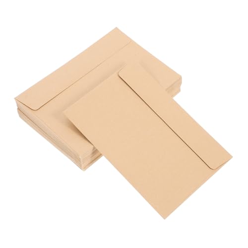 Angoily 50 Stück Dicke Kraftpapier Briefumschläge Selbstklebend Robuste Umschläge für Hochzeitseinladungen Grußkarten Babypartys Dankeskarten Versand Sichere Papierumschläge von Angoily