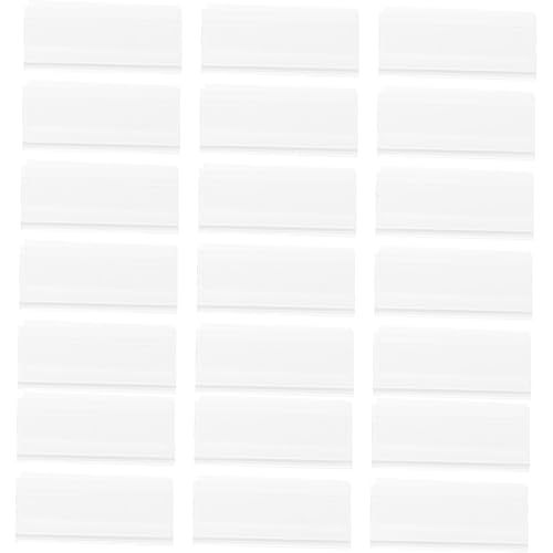 Angoily 50 Stück Etikettenhalter Stoffetiketten Regaletiketten für Bibliotheken Etikettenständer Regalteiler für Bibliotheken Etiketten zum Organisieren PVC Transparent von Angoily