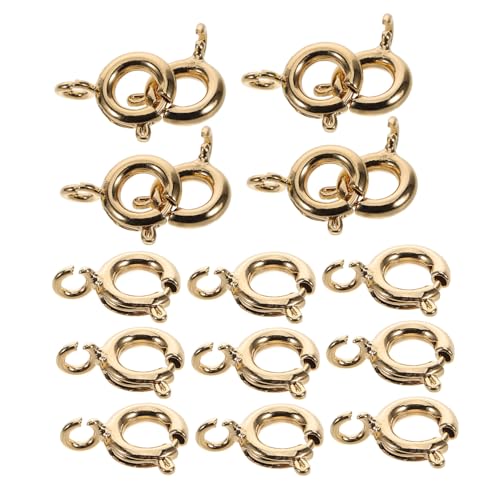 Angoily 50 Stück Federring-verschluss, Runde Metallverschlüsse, Offener Ring, Schmuck, Federverschluss Für Halskette, Armband, Schmuckherstellung, Zubehör von Angoily