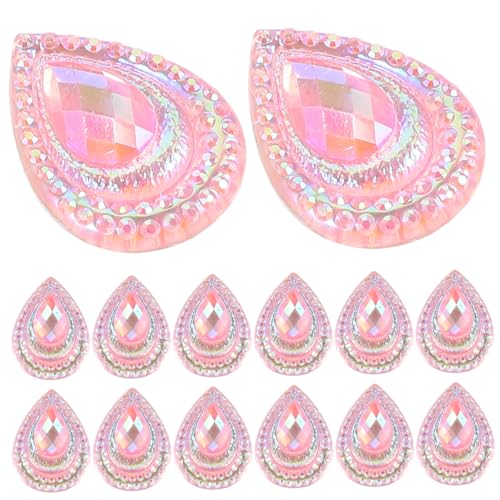 Angoily 50 Stück Flache Tropfenförmige Strasssteine in Hellrosa Stabile Verschleißfeste Resin Deko für Schmuck Handyhüllen Basteln Scrapbooking und DIY Verzierungen Angoily 50 Stück Flache Tropfenförmige Strasssteine in Hellrosa Stabile Verschleißfeste Resin Deko für Schmuck Handyhüllen Basteln Scrapbooking und DIY Verzierungen von Angoily