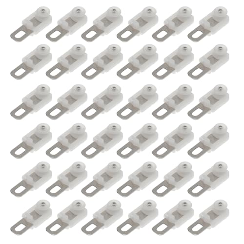 Angoily 50 Stück Vorhangschiene, Transportrolle, geräuscharm, für Decke, Schiene, Rollen – Draperie, Gleitschiene, Rolle für Vorhangstange Angoily 50 Stück Vorhangschiene, Transportrolle, geräuscharm, für Decke, Schiene, Rollen – Draperie, Gleitschiene, Rolle für Vorhangstange von Angoily