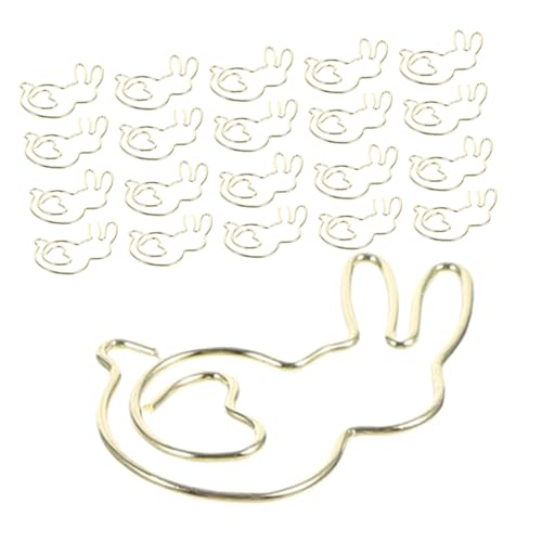 Angoily 50 Stück Goldene Büroklammern in Hasenform Metall Lesezeichen und Dekorative Clips für Notizbücher Dokumente Vielseitig Einsetzbar für Büro Schule und Journaling Angoily 50 Stück Goldene Büroklammern in Hasenform Metall Lesezeichen und Dekorative Clips für Notizbücher Dokumente Vielseitig Einsetzbar für Büro Schule und Journaling von Angoily