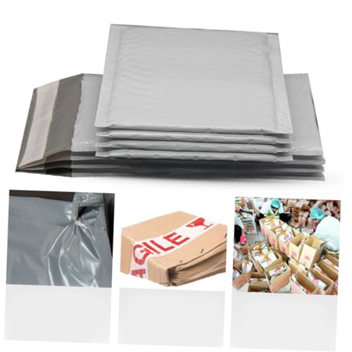 Angoily 50 Stück Graue Selbstklebende Mailer Versandtaschen Gepolstert Stoßfest Umweltfreundlich Praktische Luftpolster Versandbeutel für Pakete und Warensendungen Angoily 50 Stück Graue Selbstklebende Mailer Versandtaschen Gepolstert Stoßfest Umweltfreundlich Praktische Luftpolster Versandbeutel für Pakete und Warensendungen von Angoily