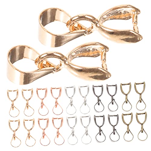 Angoily 50 Stück Hängende Schnalle Klein Charme Schnappen Prise Quetschperlen Für Schließungen Kaution Schmuck Verschluss Rostfrei Reiz Schließe Halskettenverbinder Selber Machen Metall von Angoily