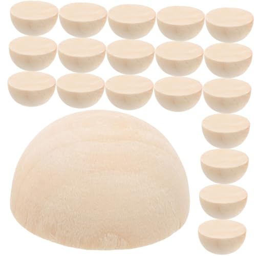 Angoily 50 Stück Halbkreisförmige Holzperlen Naturbelassen Glatte Oberfläche zum Basteln von Schmuck Traumfängern und DIY dekorationen Handbemalbar Sicher für Kreative Holzarbeiten Angoily 50 Stück Halbkreisförmige Holzperlen Naturbelassen Glatte Oberfläche zum Basteln von Schmuck Traumfängern und DIY dekorationen Handbemalbar Sicher für Kreative Holzarbeiten von Angoily
