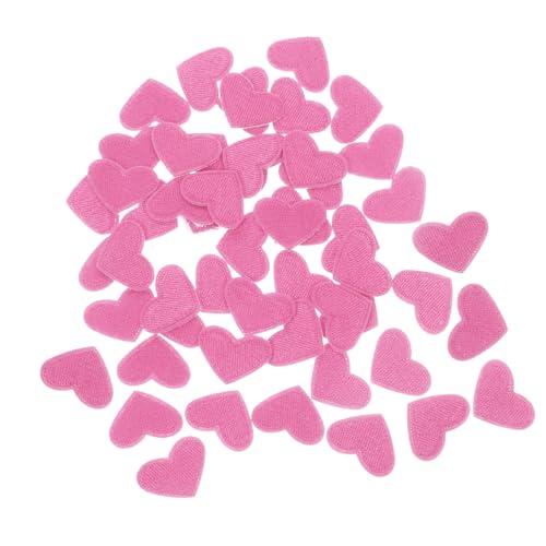 Angoily 50 Stück Herz Aufnäher Bestickt zum Aufbügeln oder Aufnähen Vielseitige Herzförmige Bügelflicken für Kleidung Schuhe Hüte Taschen DIY Reparatur und Dekoration von Angoily