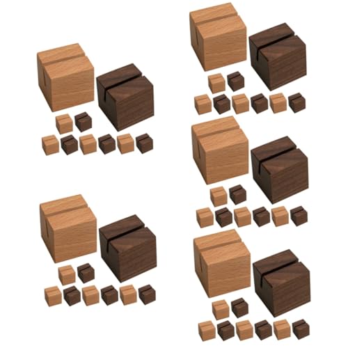 Angoily 50 Stück Holz Kartenhalter Teiliges für Visitenkarten Menükarten Tischkarten Elegantes Design für Büro und Veranstaltungen von Angoily